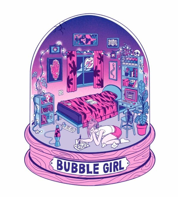 Bubble Girl Riso Print (+zine) - Image 5