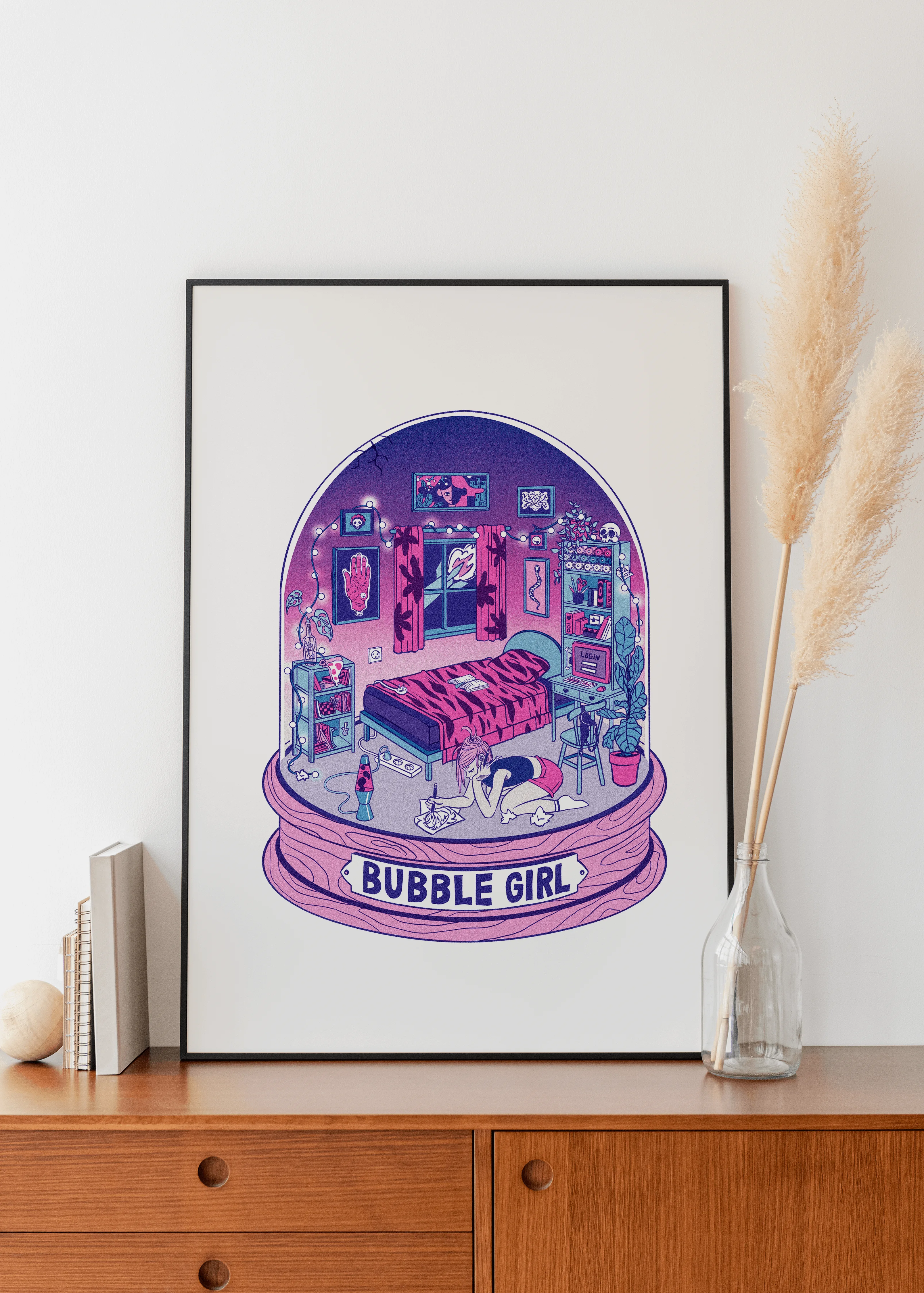 Bubble Girl Riso Print (+zine)